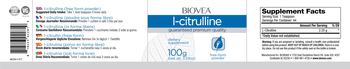 BIOVEA L-Citrulline - supplement