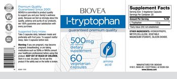 BIOVEA L-Tryptophan 500 mg - supplement