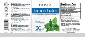 BIOVEA Lemon Balm - 