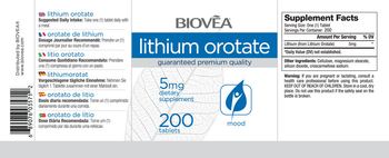 BIOVEA Lithium Orotate 5 mg - supplement