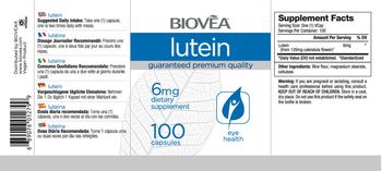 BIOVEA Lutein 6 mg - supplement
