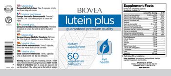 BIOVEA Lutein Plus - supplement