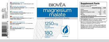BIOVEA Magnesium Malate 1250 mg - supplement