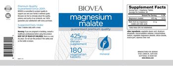 BIOVEA Magnesium Malate 425 mg - supplement