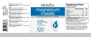 BIOVEA Magnesium Malate 625 mg - supplement