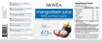 BIOVEA Mangosteen Juice - supplement