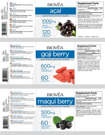 BIOVEA Maqui Berry 500 mg - supplement