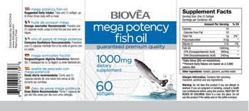 BIOVEA Mega Potency Fish Oil 1000 mg - supplement