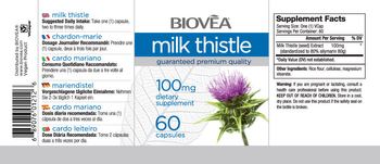 BIOVEA Milk Thistle 100 mg - supplement