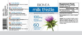 BIOVEA Milk Thistle 100 mg - supplement