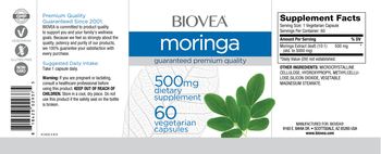 BIOVEA Moringa 500 mg - supplement