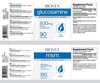 BIOVEA MSM 500 mg - supplement