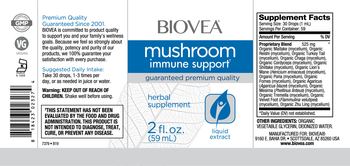 BIOVEA Mushroom Immune Support - herbal supplement