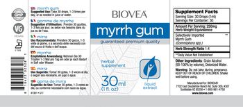 BIOVEA Myrrh Gum - herbal supplement