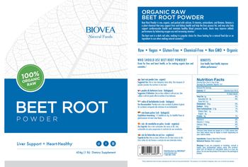 BIOVEA Natural Foods Beet Root Powder - supplement