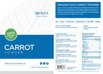 BIOVEA Natural Foods Carrot Powder - supplement