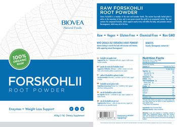 BIOVEA Natural Foods Forskohlii Root Powder - supplement