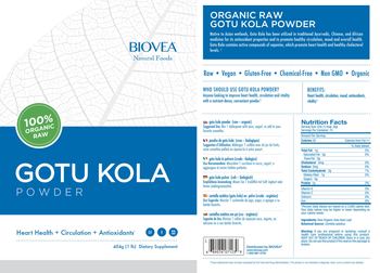 BIOVEA Natural Foods Gotu Kola Powder - supplement