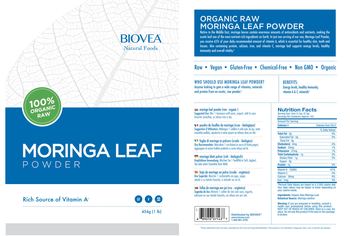 BIOVEA Natural Foods Moringa Leaf Powder - supplement