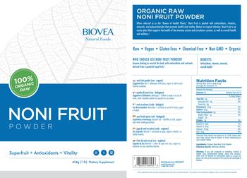 BIOVEA Natural Foods Noni Fruit Powder - supplement