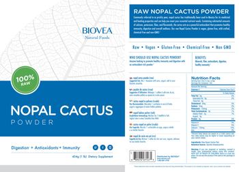 BIOVEA Natural Foods Nopal Cactus Powder - supplement
