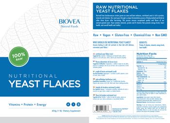 BIOVEA Natural Foods Nutritional Yeast Flakes - supplement