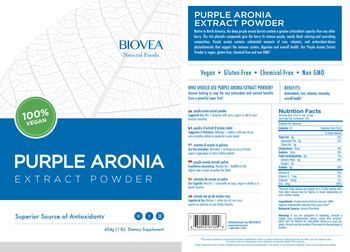 BIOVEA Natural Foods Purple Aronia Extract Powder - supplement