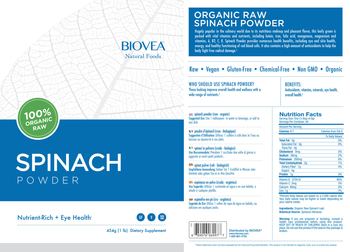 BIOVEA Natural Foods Spinach Powder - supplement