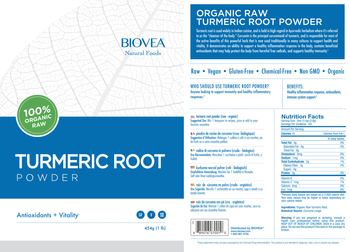 BIOVEA Natural Foods Turmeric Root Powder - supplement