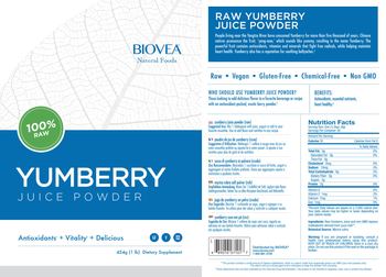 BIOVEA Natural Foods Yumberry Juice Powder - supplement