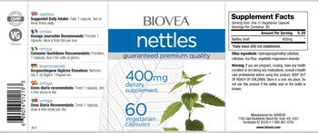 BIOVEA Nettles 400 mg - supplement