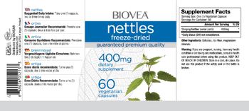 BIOVEA Nettles Freeze-Dried 400 mg - supplement