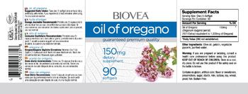 BIOVEA Oil of Oregano 150 mg - supplement