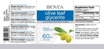 BIOVEA Olive Leaf Glycerite - supplement