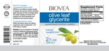 BIOVEA Olive Leaf Glycerite - supplement