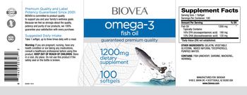BIOVEA Omega-3 Fish Oil 1200 mg - supplement