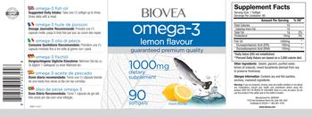 BIOVEA Omega-3 Lemon Flavour 1000 mg - supplement