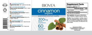 BIOVEA Organic Cinnamon 300 mg - supplement