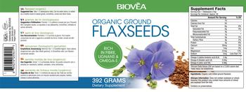 BIOVEA Organic Ground Flaxseeds - supplement