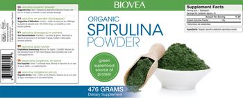 BIOVEA Organic Spirulina Powder - supplement