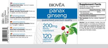 BIOVEA Panax Ginseng 200 mg - supplement