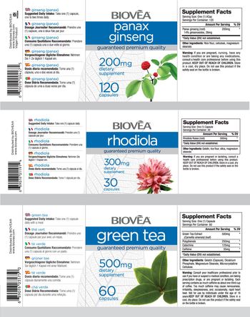 BIOVEA Panax Ginseng 200 mg - supplement