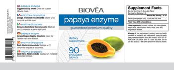 BIOVEA Papaya Enzyme - supplement