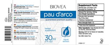 BIOVEA Pau D'Arco - herbal supplement