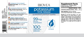 BIOVEA Potassium Time Release 99 mg - supplement