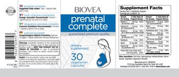 BIOVEA Prenatal Complete - supplement