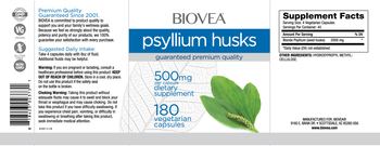 BIOVEA Psyllium Husks 500 mg - supplement