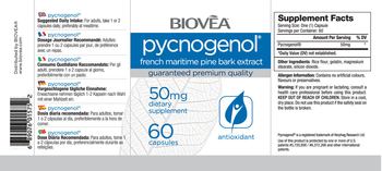 BIOVEA Pycnogenol French Maritime Pine Bark Extract 50 mg - supplement