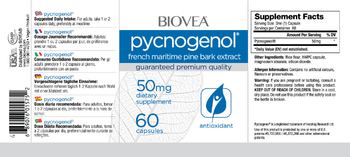 BIOVEA Pycnogenol French Maritime Pine Bark Extract - supplement