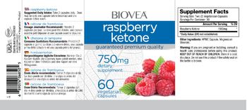 BIOVEA Raspberry Ketone 750 mg - supplement